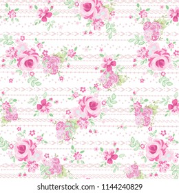 Romantic Rose Print.  Liberty style. fabric, covers, manufacturing, wallpapers, print, gift wrap.