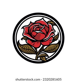 A romantic roses flower vector clip art illustration, evoking love and passion, perfect for wedding invitations and heartfelt designs that speak to the heart