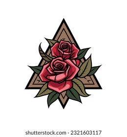 Una romántica rosa flor vector ilustración de arte, evocando amor y pasión, perfecta para invitaciones de boda y sentidos diseños que hablan al corazón