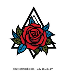 A romantic roses flower vector clip art illustration, evoking love and passion, perfect for wedding invitations and heartfelt designs that speak to the heart
