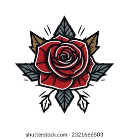 A romantic roses flower vector clip art illustration, evoking love and passion, perfect for wedding invitations and heartfelt designs that speak to the heart