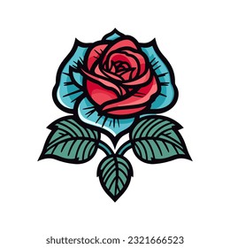 A romantic roses flower vector clip art illustration, evoking love and passion, perfect for wedding invitations and heartfelt designs that speak to the heart