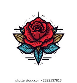 A romantic roses flower vector clip art illustration, evoking love and passion, perfect for wedding invitations and heartfelt designs that speak to the heart