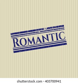 Romantic rubber grunge seal