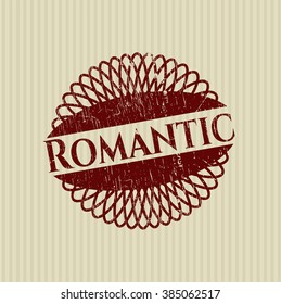 Romantische Gummistempel mit Grunge-Struktur