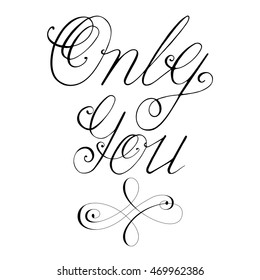 Romantic save the date card. Inspirational vector typography.