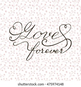 Romantic save the date card "Love forever".