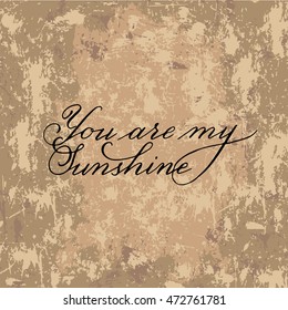 Romantic save the date card - "You are my sunshine".