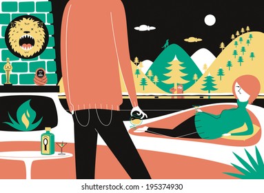 Romantic scene
