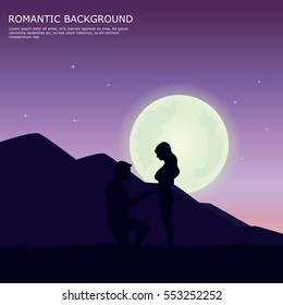 Romantic scene illustration