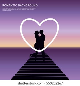 Romantic scene illustration
