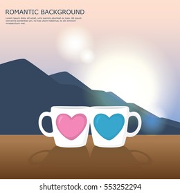 Romantic scene illustration