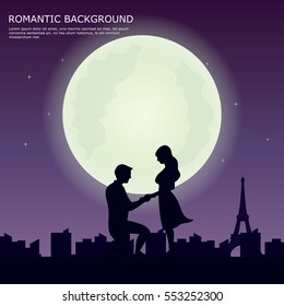 Romantic scene illustration