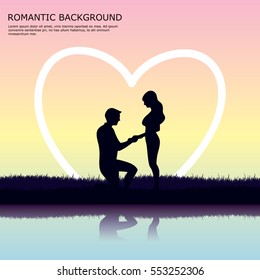 Romantic scene illustration