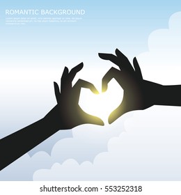 Romantic scene illustration