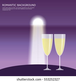 Romantic scene illustration