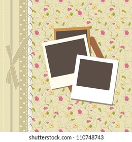 Romantic scrapbooking for invitation, greeting, happy birthday label, postcard frame, baby seamless texture, child album, children pattern, holiday card, color gift, vector eps 10
