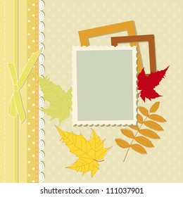 Romantic scrapbooking for invitation, greeting, happy birthday label, postcard frame, baby  texture, child album, children pattern, kid holiday card, color gift, cute vector eps 10