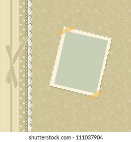 Romantic scrapbooking for invitation, greeting, happy birthday label, postcard frame, baby texture, child album, children pattern, holiday card, color gift, vector eps 10