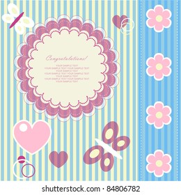 Romantic scrapbooking (vector version eps 10)