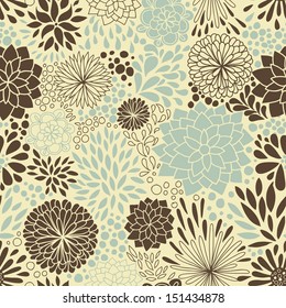 Romantic seamless floral pattern. Seamless pattern can be used for wallpaper, pattern fills, web page backgrounds, surface textures. Gorgeous seamless floral background. Eps 10