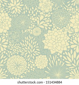 Romantic seamless floral pattern. Seamless pattern can be used for wallpaper, pattern fills, web page backgrounds, surface textures. Gorgeous seamless floral background. Eps 10