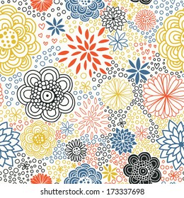 Romantic seamless floral pattern. Seamless pattern can be used for wallpaper, pattern fills, web page backgrounds, surface textures. Gorgeous seamless floral background. Eps 10
