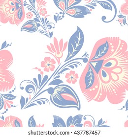 Romantic seamless floral pattern. Seamless pattern can be used for wallpaper, pattern fills, web page backgrounds, surface textures. vector background. Eps 8
