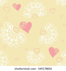 Romantic seamless hearts pattern for Valentine's Day