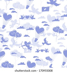 Romantic seamless pattern  