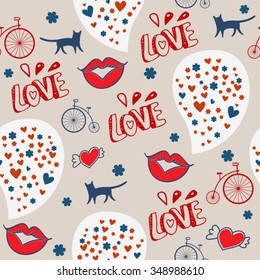 romantic seamless pattern