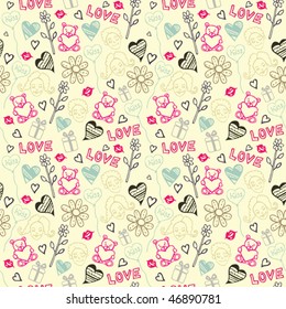  romantic seamless pattern