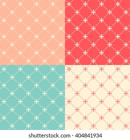 Romantic Seamless Pattern Background Vector Illustration EPS10