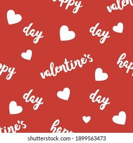 Romántico Patrón sin Marea con tinta escrita a mano Grabando Feliz Día de San Valentín y el corazón moldea el diseño moderno. Fondo para papel de embalaje, invitaciones, tarjetas de felicitación.