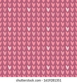 Romantic seamless pattern with hearts
