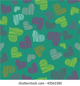 romantic seamless pattern with hearts