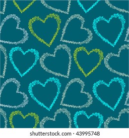 romantic seamless pattern with hearts