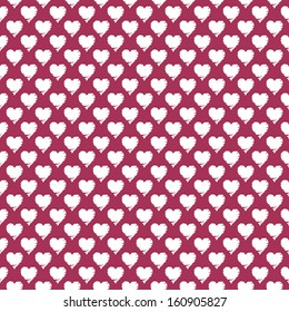 Romantic seamless pattern with hearts. Beautiful  vector illustration. Background. Endless texture can be used for printing onto fabric and paper or scrap booking.  