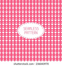 Romantic seamless pattern with hearts. Beautiful  vector illustration. Background. 