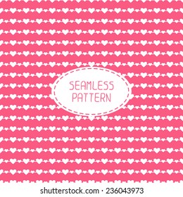 Romantic seamless pattern with hearts. Beautiful  vector illustration. Background. 