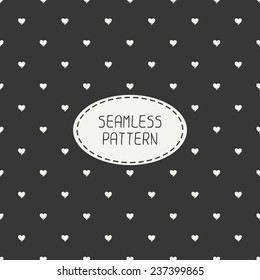 Romantic seamless pattern with hearts. Beautiful  vector illustration. Background. 