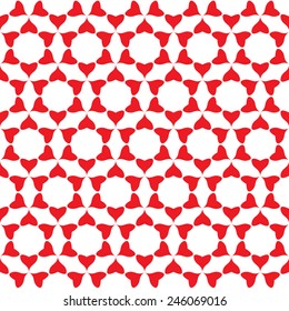 Romantic seamless pattern with hearts. Beautiful vector illustration. Background. Endless texture can be used for printing onto fabric and paper scrap