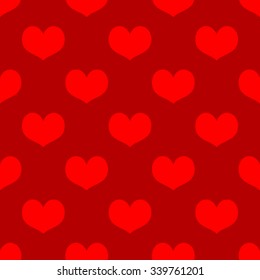 Romantic seamless pattern with hearts for Valentine Day