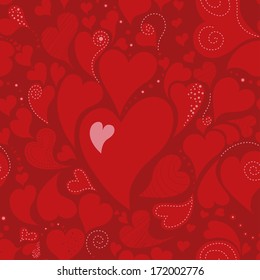 Romantic seamless pattern with hearts. Romantic seamless pattern with hearts. Valentine's Day background