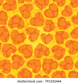 Romantic seamless pattern with hearts. Vector illustration, endless texture. Cute and fancy background for wallpaper, website, textile, greeting cards, wedding invitation, wrapping,  book cover, print