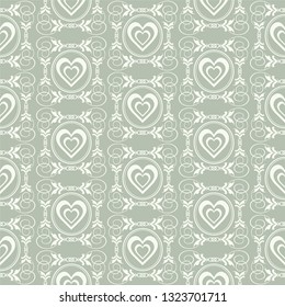 Romantic seamless pattern with hearts for your desing vector graphics