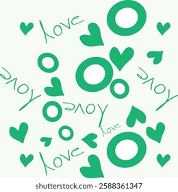 Romantic seamless pattern. Love concept background. Seamless pattern can be used for wallpaper, pattern fills,   textures.