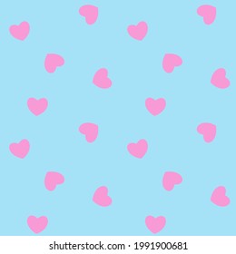 Patrón romántico sin fisuras con corazones rosados. Ilustración vectorial. Imagen de la portada o afiche de San Valentín. Diseño repetitivo e interminable. Impresión para textiles, tejidos, papel pintado, tarjetas, envoltura de regalo y ropa