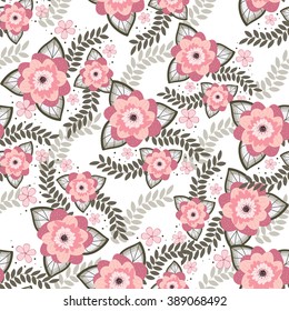 Romantic seamless pattern for valentines day, scrap-booking, invitations, congratulations, wedding, marriage, save the date, baby shower, bridal, birthday. Vector illustration