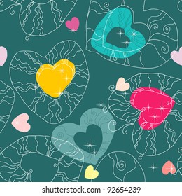 Romantic seamless pattern in vector